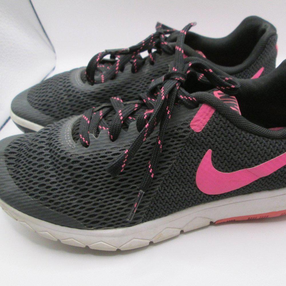 Women's Size 7.5 Nike Flex Experience RN5 Sneakers 844729-002 Black & Hot Pink​​